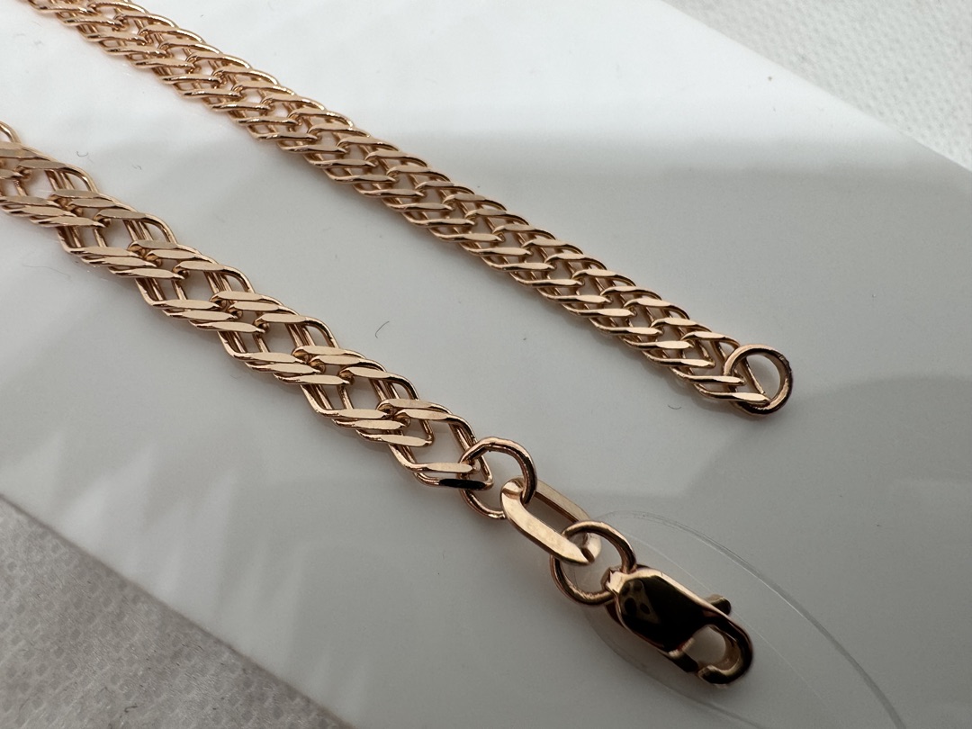 БРАСЛЕТ ПОЛНОВЕСНЫЙ Ромб тройной (Au 585)