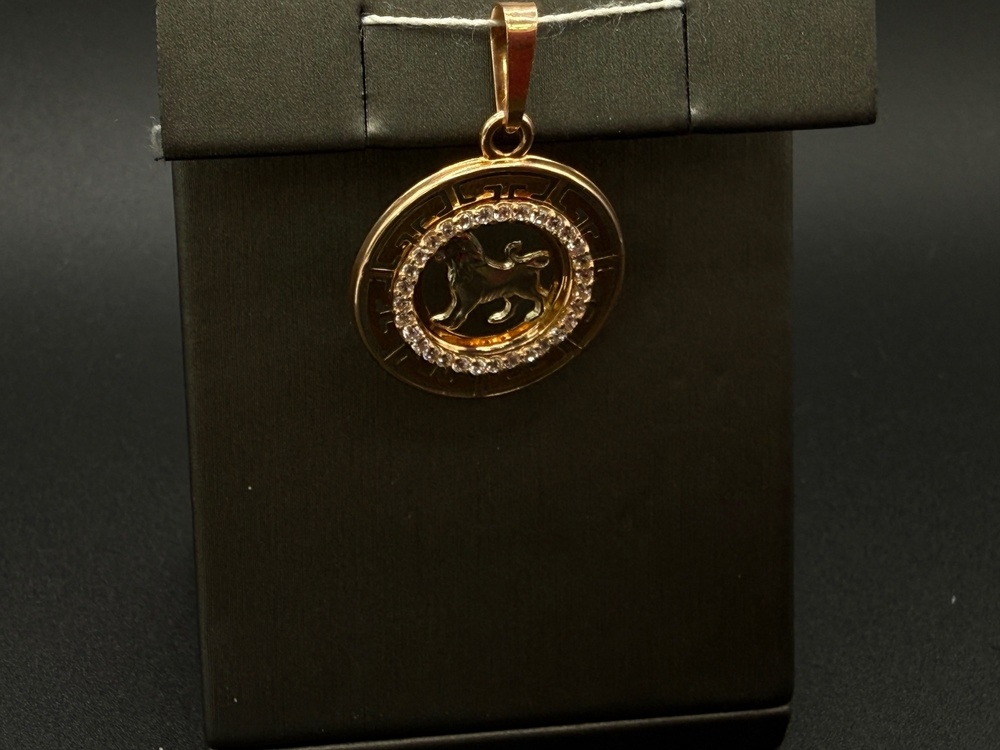 КрСВП/лев/Ф ПОДВЕСКА ЗНАК ЗОДИАКА ЛЕВ (Au 585)