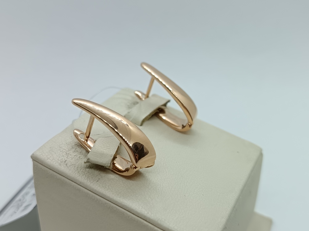 002972-1000 СЕРЬГИ БЕЗ КАМНЯ (Au 585)