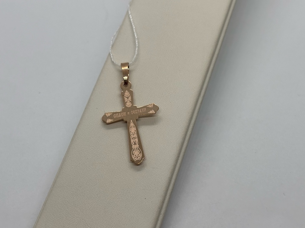 102-ИХ-22.23-12 ПОДВЕСКА КРЕСТ (Au 585)