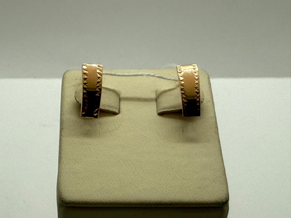 СБКМ585 СЕРЬГИ БЕЗ КАМНЯ (Au 585)