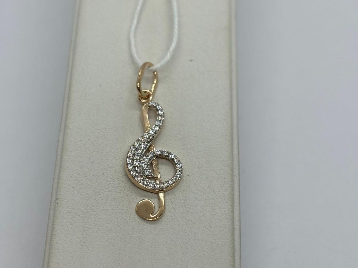 ПОДКМИ585 ПОДВЕСКА С КАМНЯМИ (Au 585)