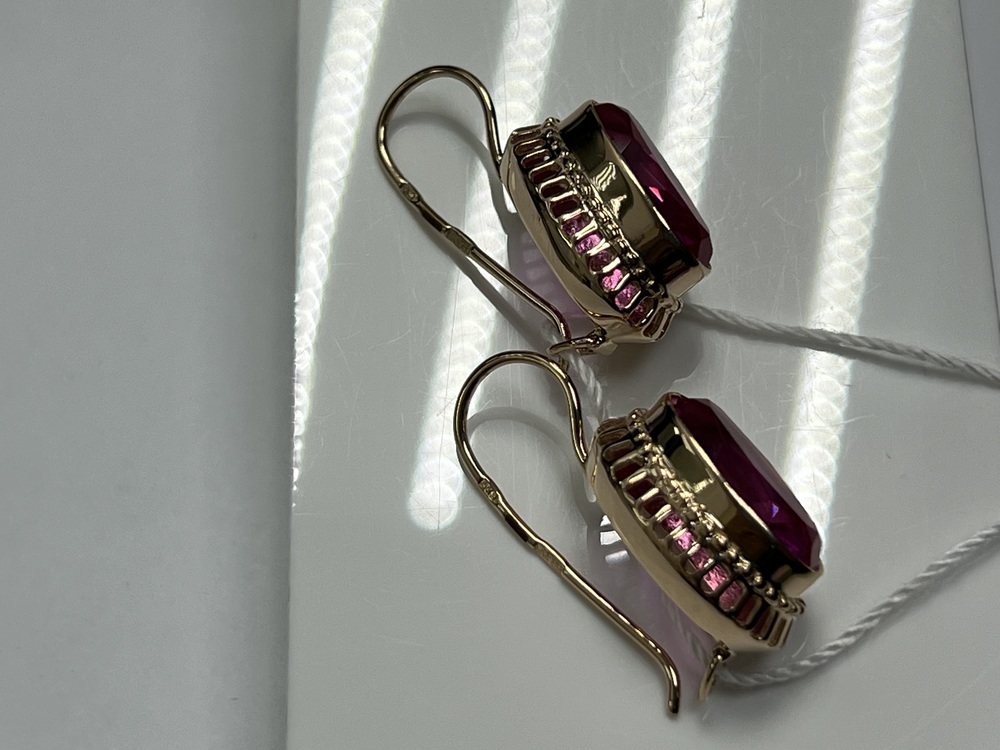 СЕРЬГИ С КАМНЕМ (Au 583)