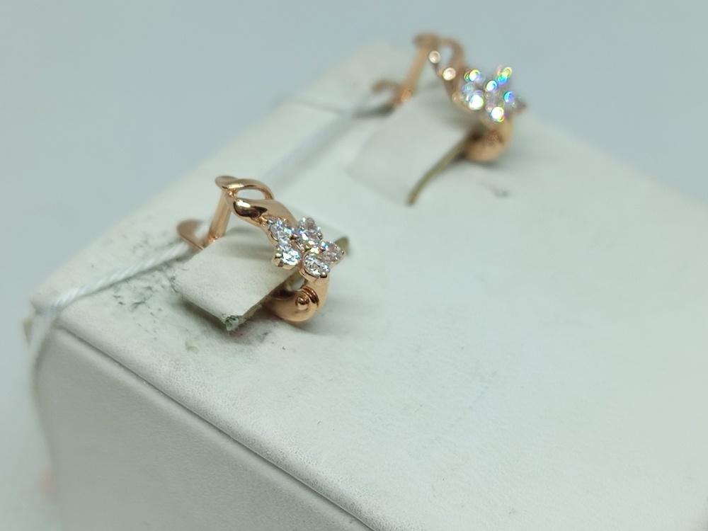 СКМИ585 СЕРЬГИ С КАМНЯМИ (Au 585)