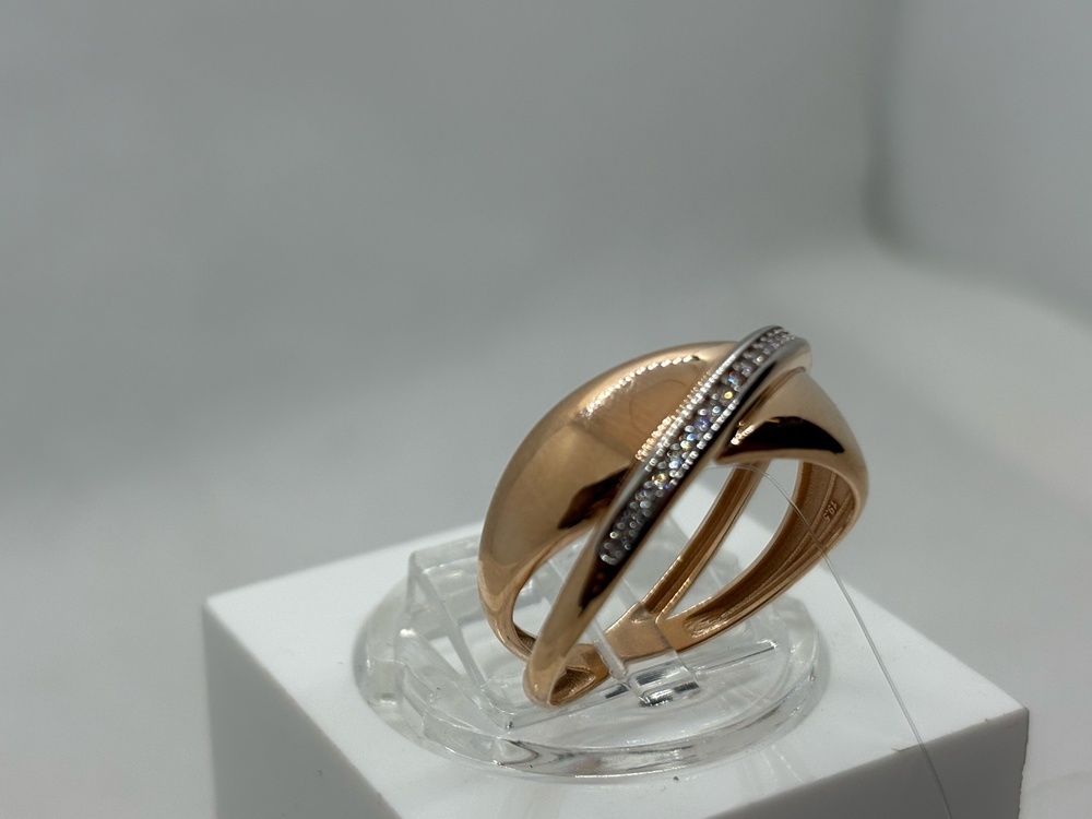 КОЛЬЦО С КАМНЯМИ (Au 585)