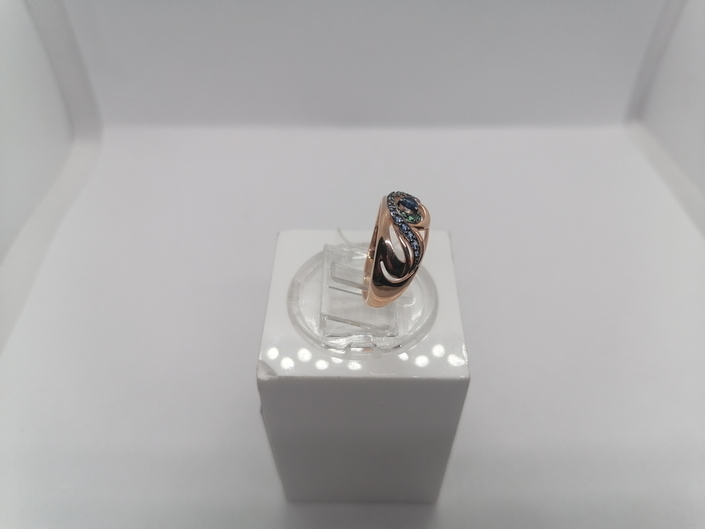 КОЛЬЦО С КАМНЯМИ (Au 585)