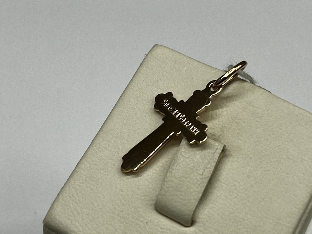 ПОДВЕСКА КРЕСТ БЕЗ КАМНЯ (Au 585)