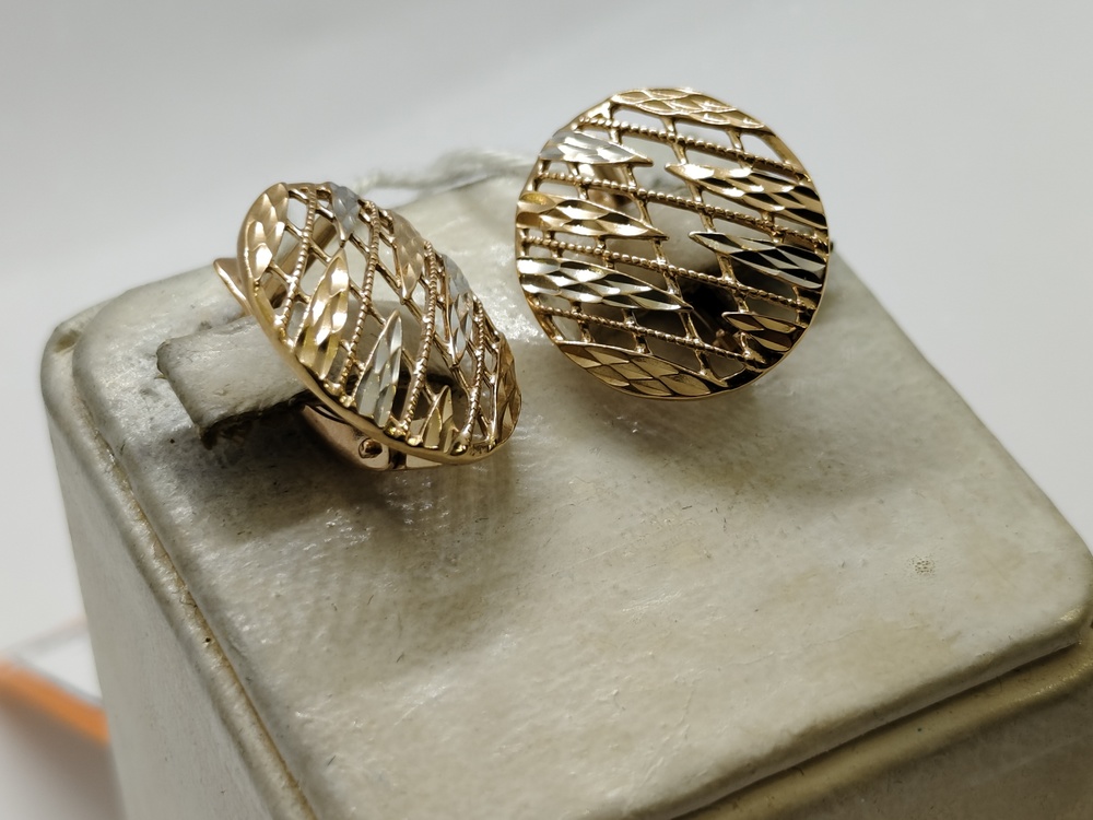 СБКМ585 СЕРЬГИ БЕЗ КАМНЯ (Au 585)