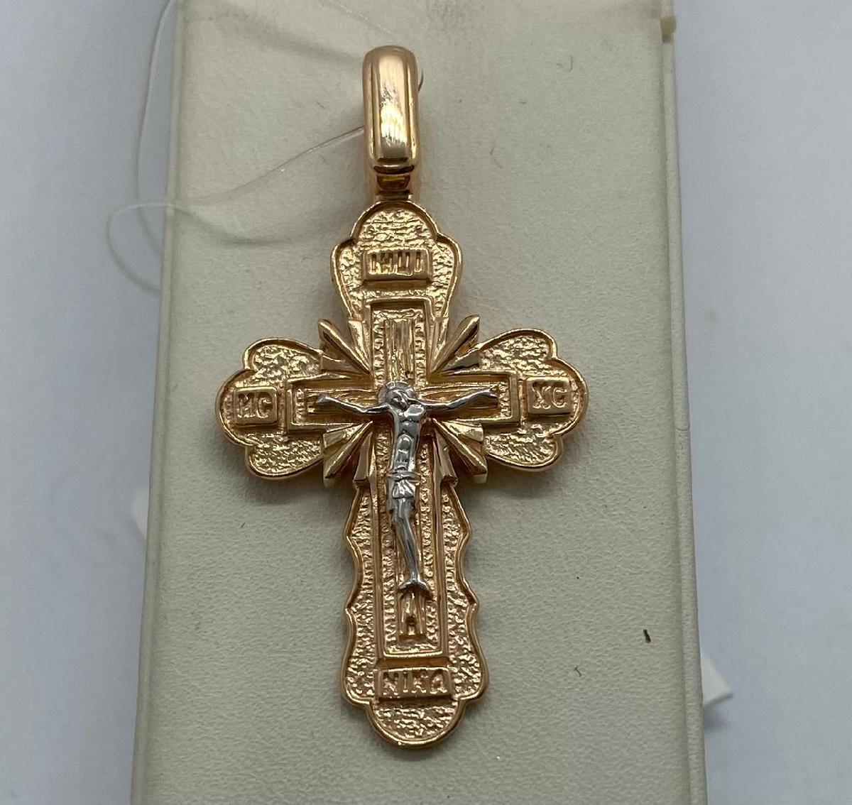 ПОДВЕСКА КРЕСТ без камня (Au 585)