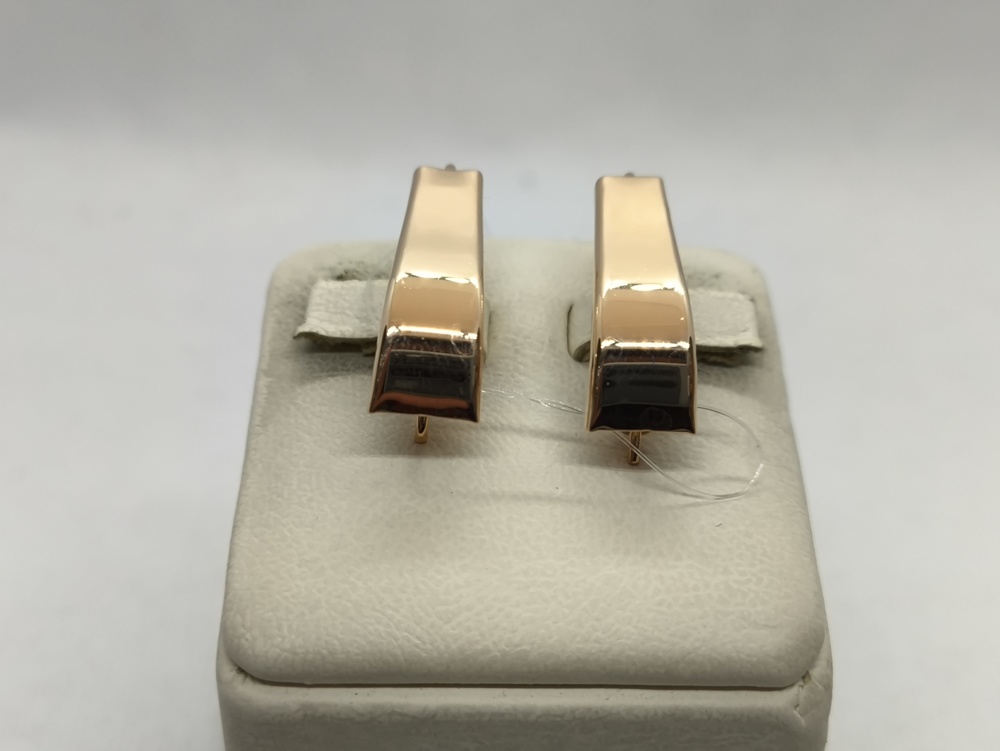 СЕРЬГИ ПЕТЕЛЬКА без камня (Au 585)