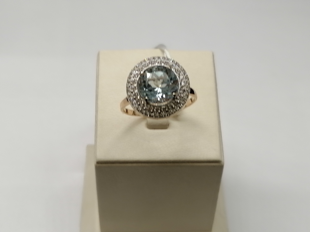 КОЛЬЦО С КАМНЯМИ (Au 585)