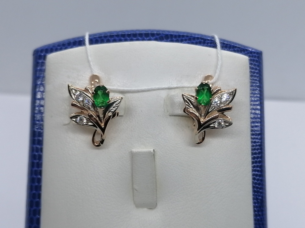 СЕРЬГИ С КАМНЯМИ (Au 585)