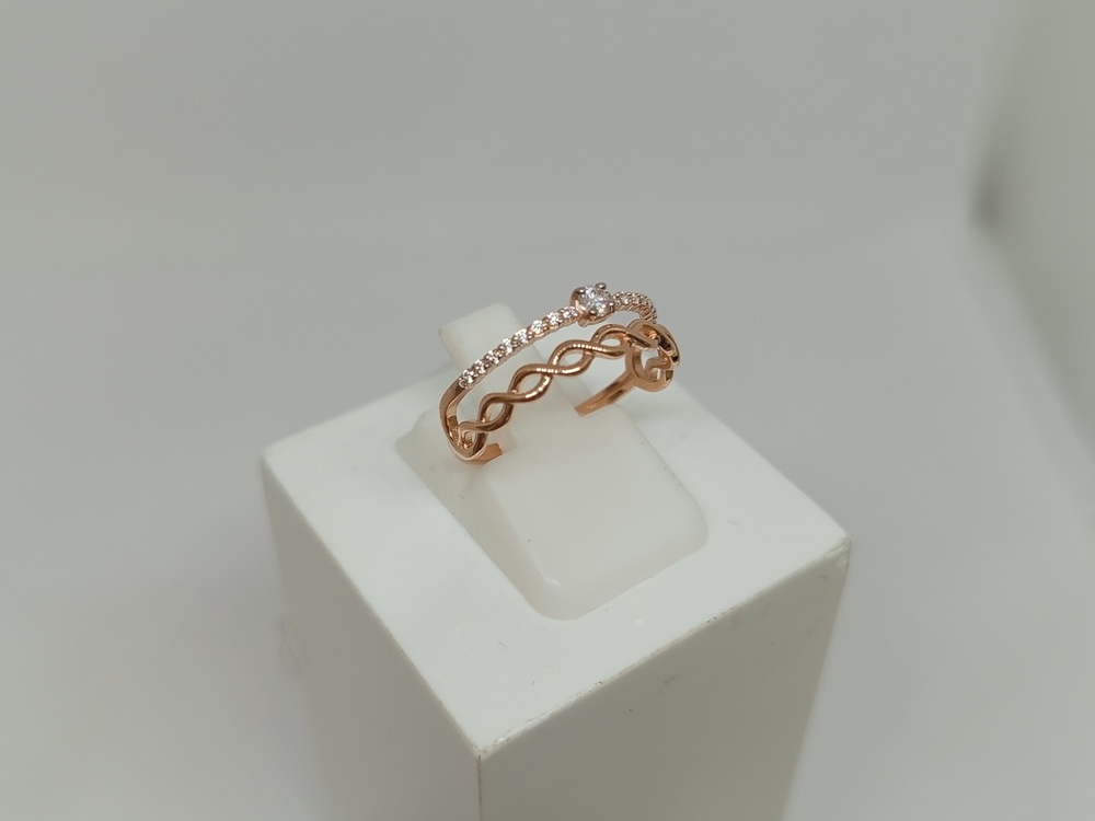 КОЛЬЦО С КАМНЯМИ (Au 585)