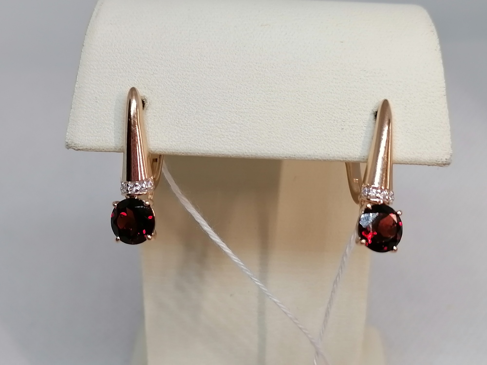 СКМИ585 СЕРЬГИ С КАМНЯМИ (Au 585)