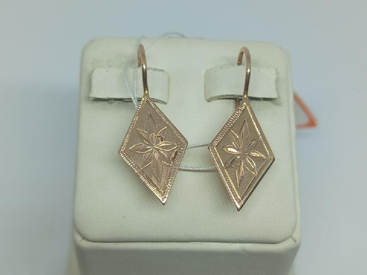 СБКМ583 СЕРЬГИ БЕЗ КАМНЯ (Au 583)