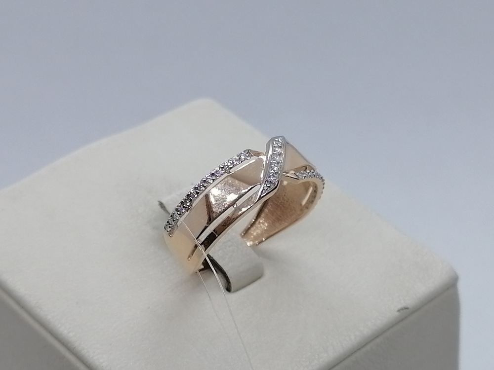 КОЛЬЦО С КАМНЯМИ (Au 585)