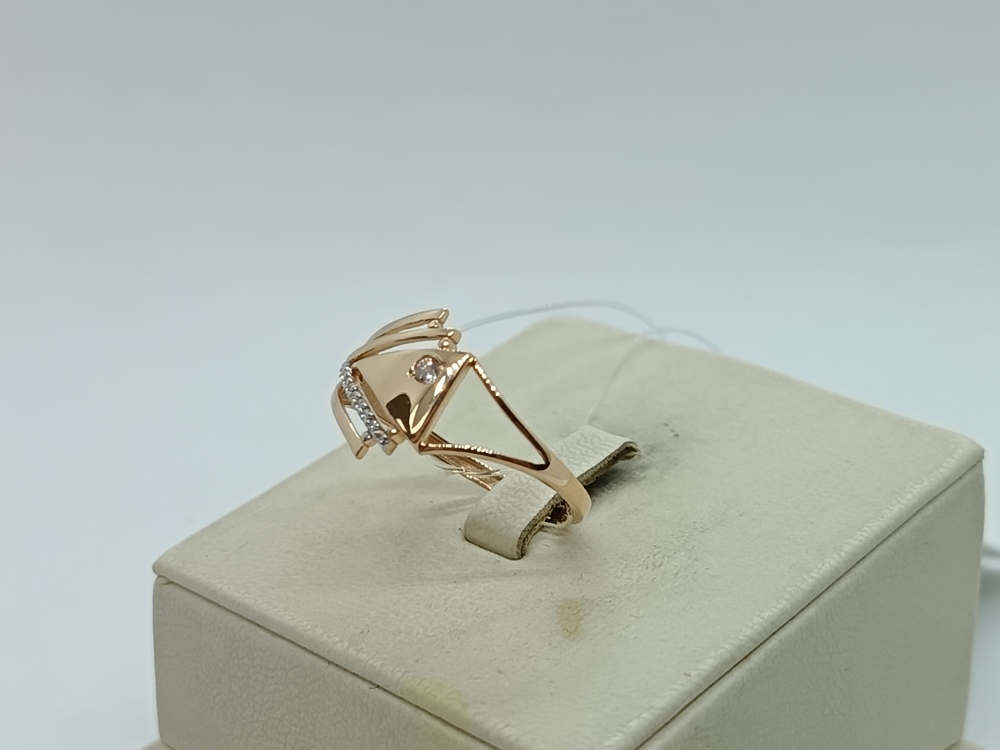 КОЛЬЦО С КАМНЯМИ (Au 585)