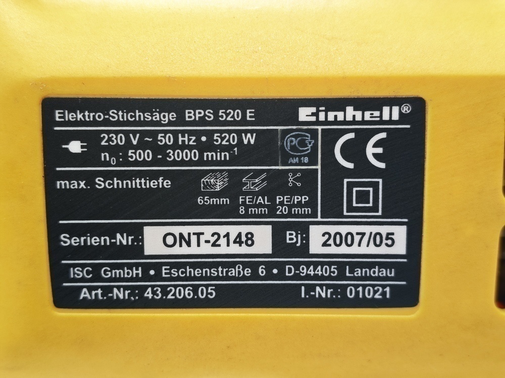 Лобзик Einhell BPS 520E