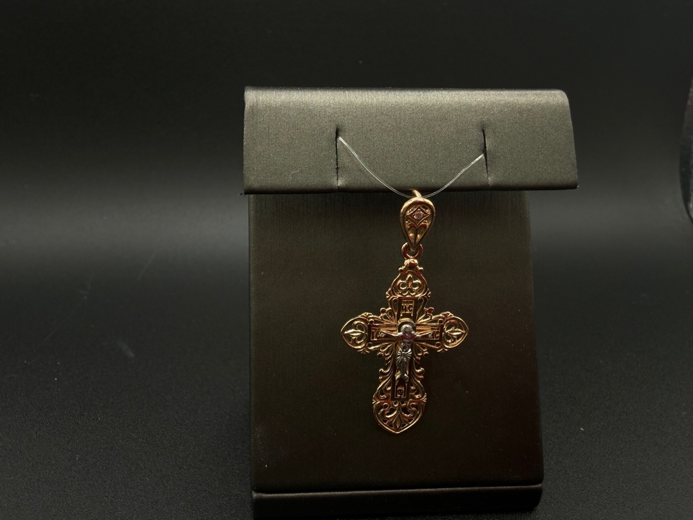 ПОДВЕСКА КРЕСТ с камнем (Au 585)