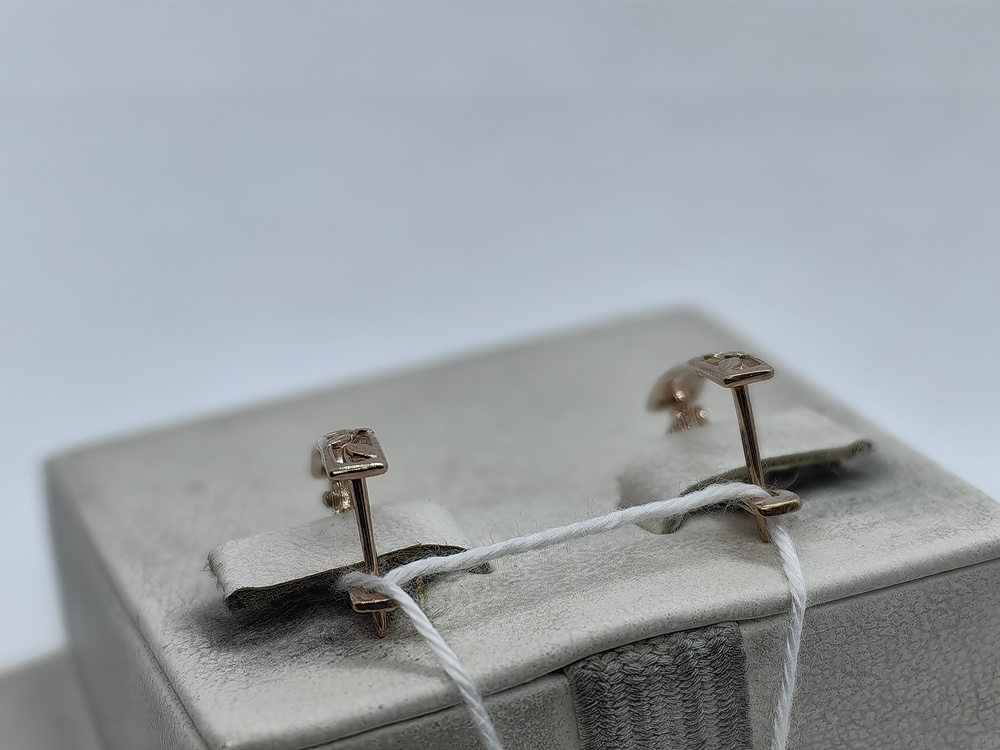 СБКМ375 СЕРЬГИ БЕЗ КАМНЯ (Au 375)