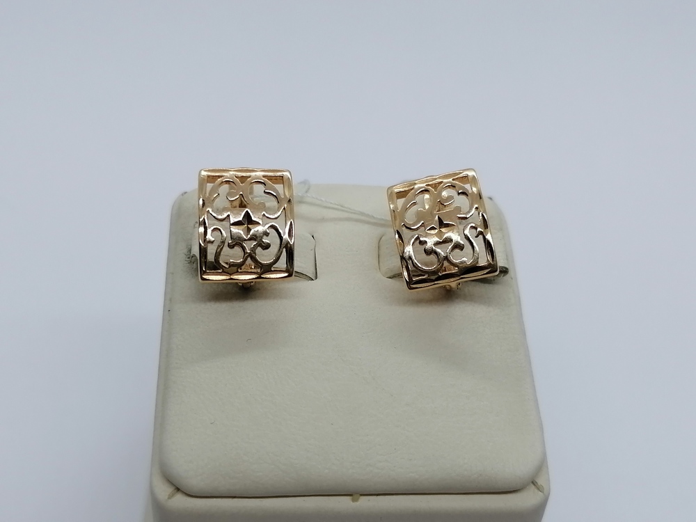 СБКМ585 СЕРЬГИ БЕЗ КАМНЯ (Au 585)