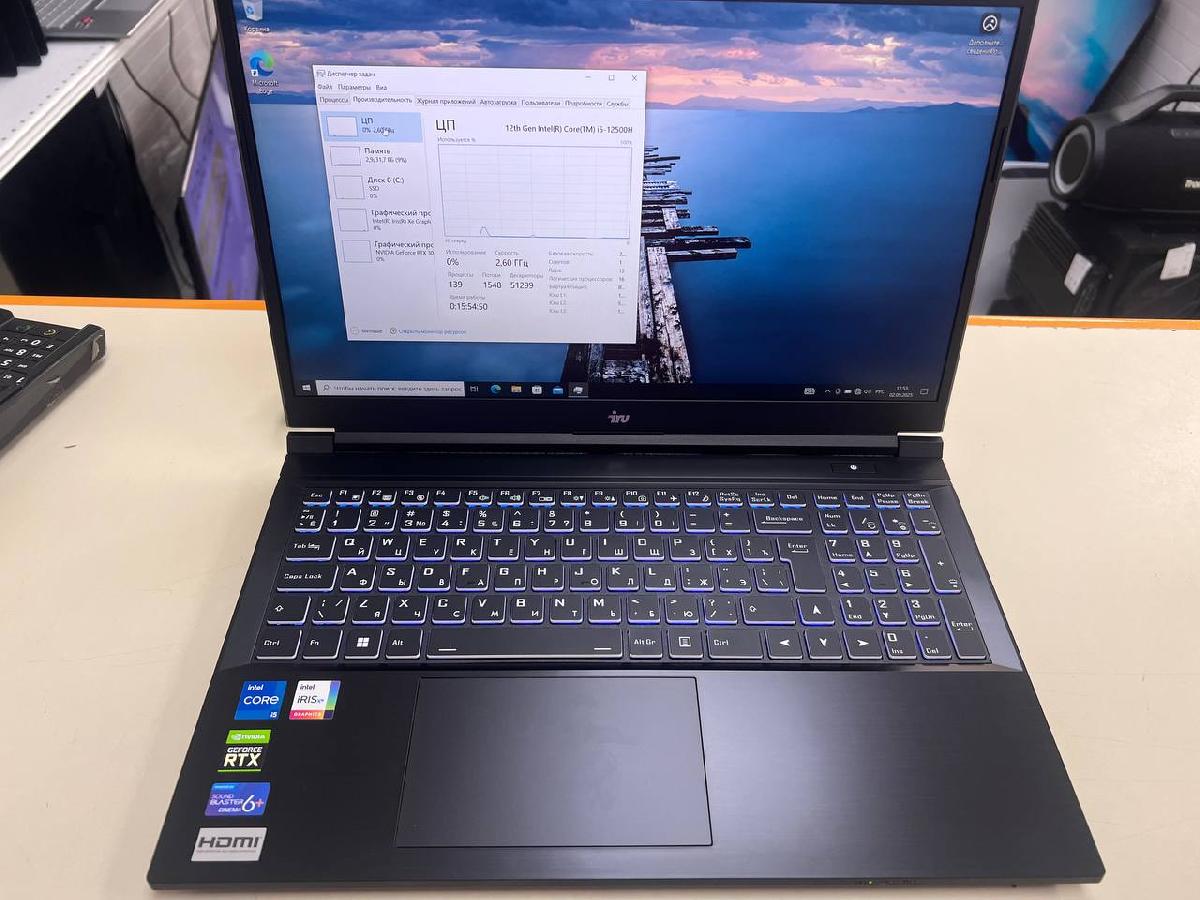 Ноутбук iRu; Core i5-12500H, GeForce RTX 3050, 32 Гб, 512 GB, Нет