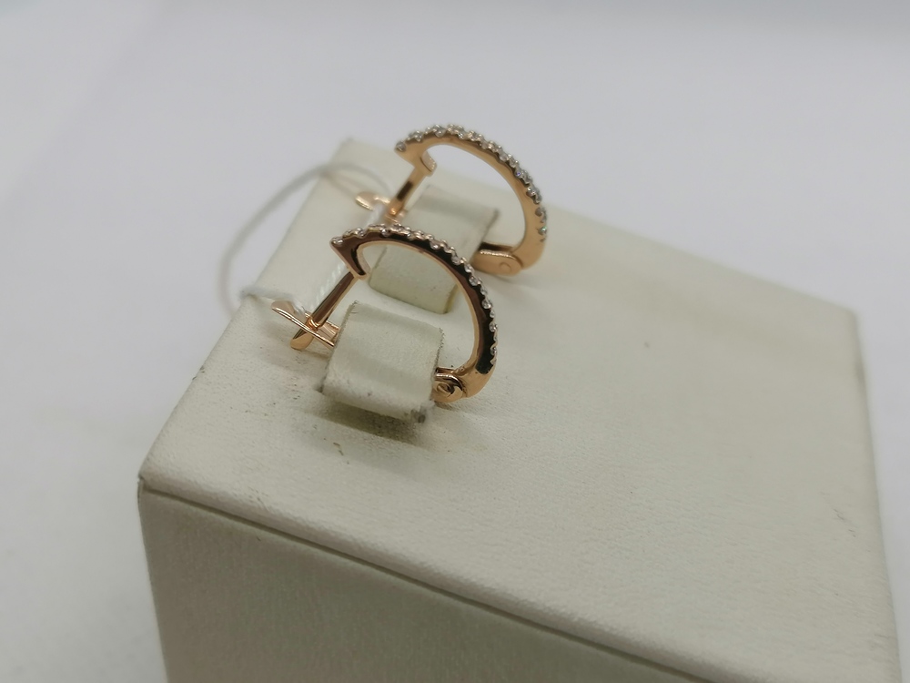 СКМИ585 СЕРЬГИ С КАМНЯМИ (Au 585)