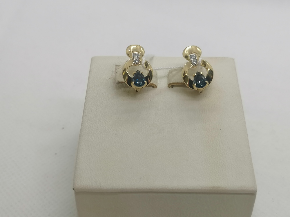 СКМИ585 СЕРЬГИ С КАМНЯМИ (Au 585)