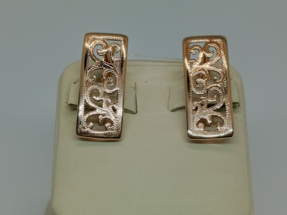 СЕРЬГИ БЕЗ КАМНЯ (Au 585)