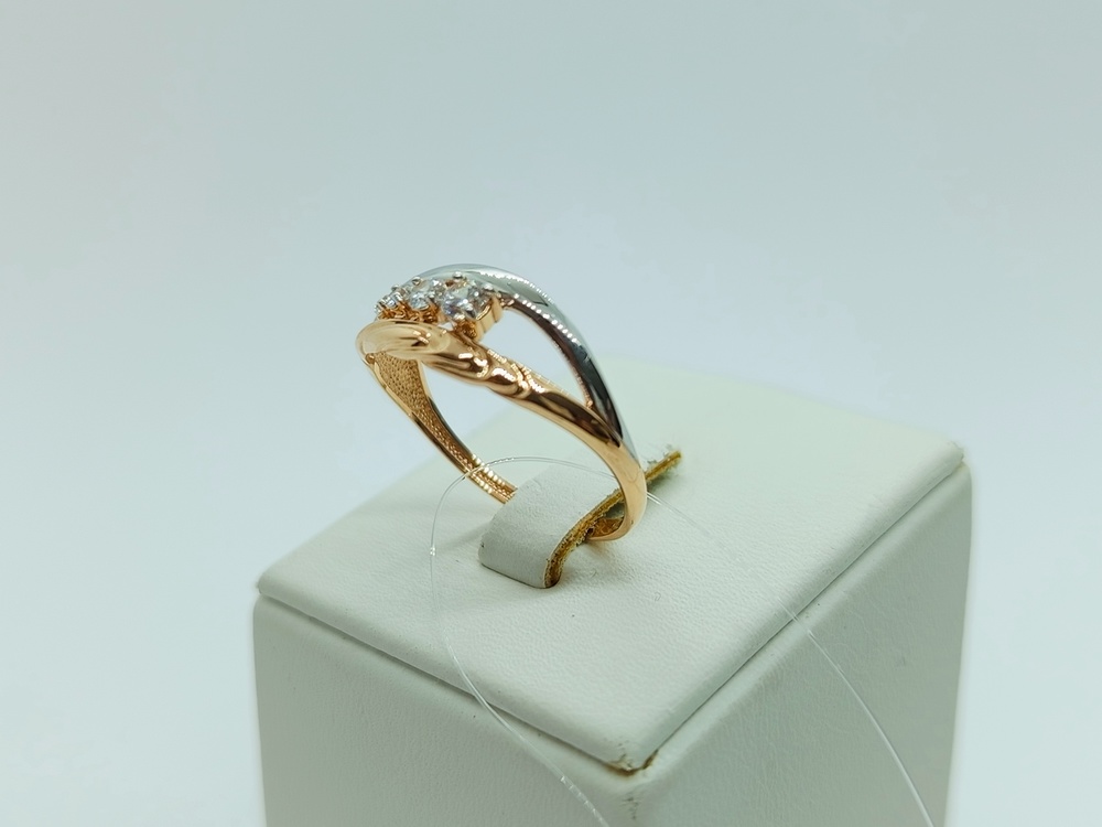 КОЛЬЦО С КАМНЯМИ (Au 585)