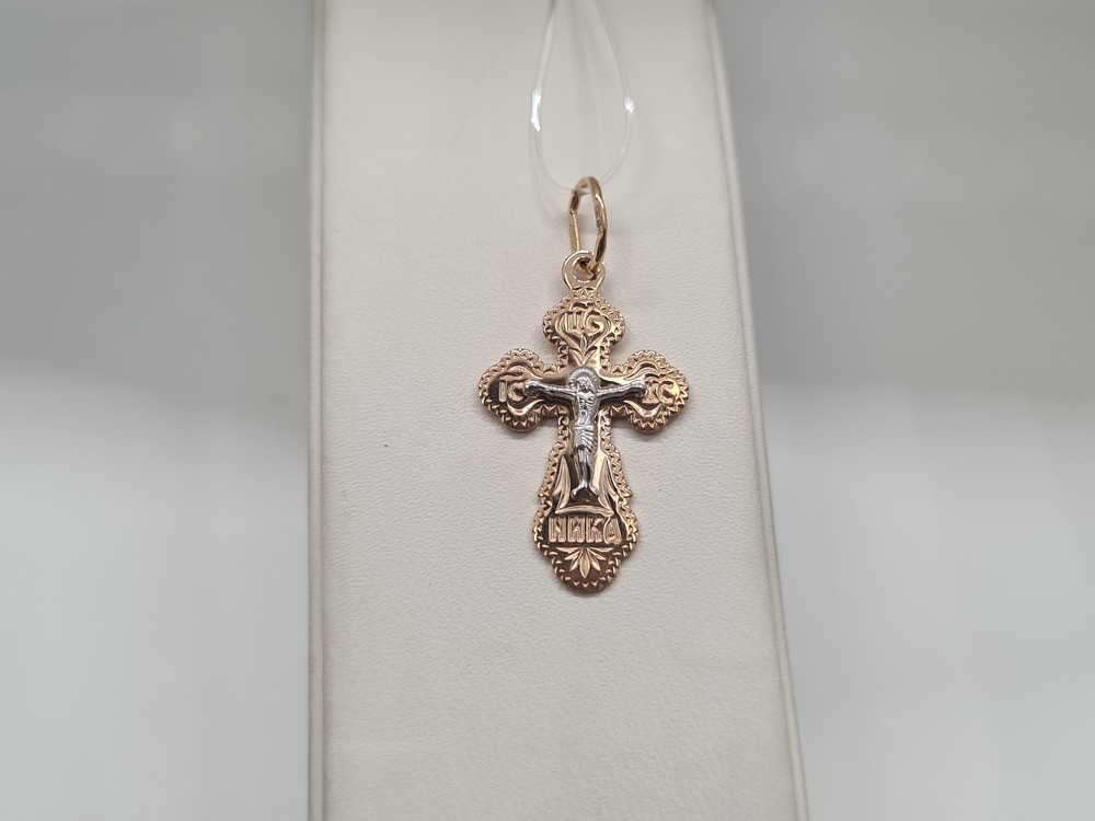 ПОДВЕСКА КРЕСТ без камня (Au 585)