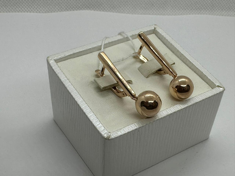 СБКМ585 СЕРЬГИ БЕЗ КАМНЯ (Au 585)