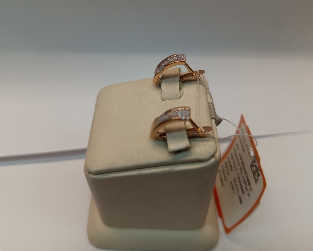 СКМИ585 СЕРЬГИ С КАМНЯМИ (Au 585)