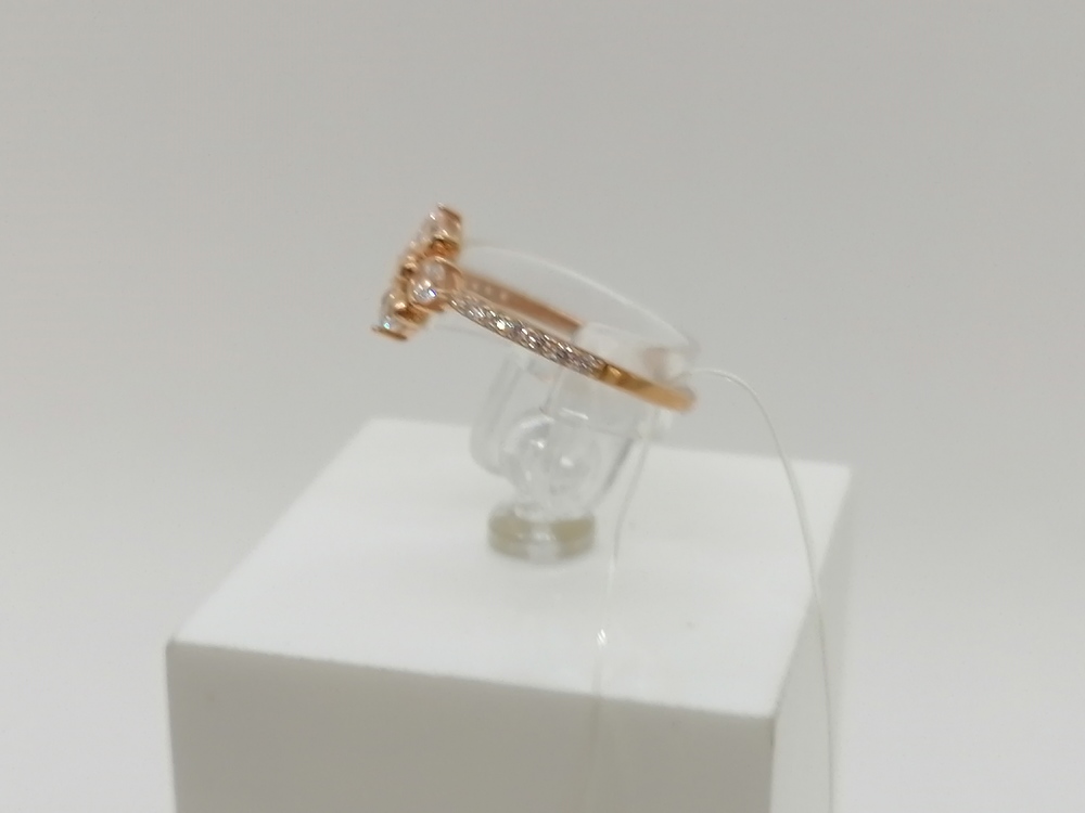 КОЛЬЦО С КАМНЯМИ (Au 585)