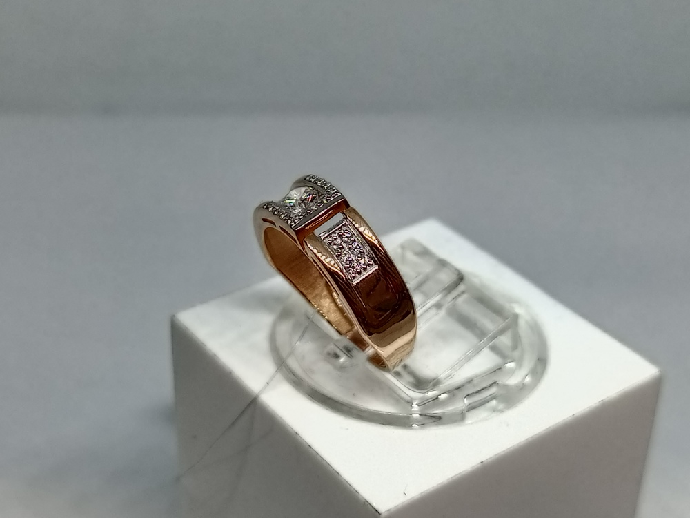 КОЛЬЦО С КАМНЯМИ (Au 585)