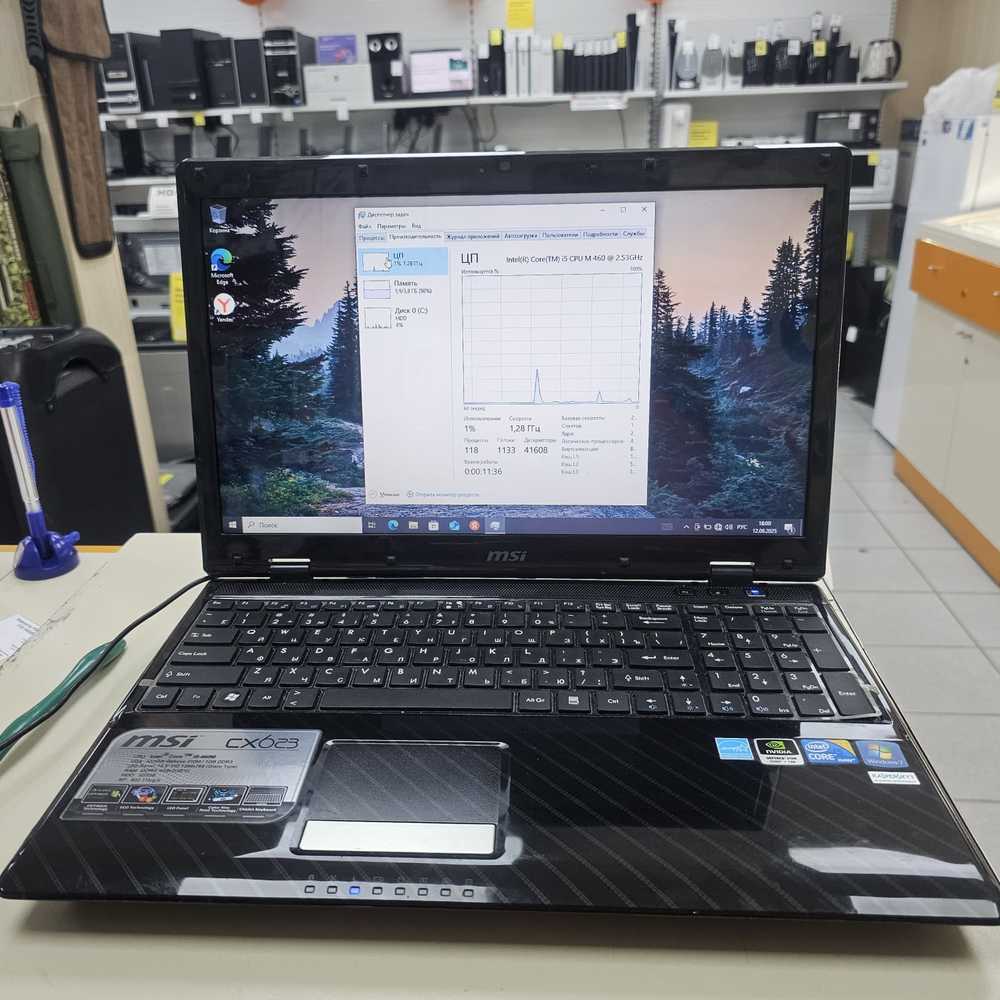 Ноутбук MSI; Core i5-460M, GeForce 310M, 4 Гб, Нет, 320 Гб
