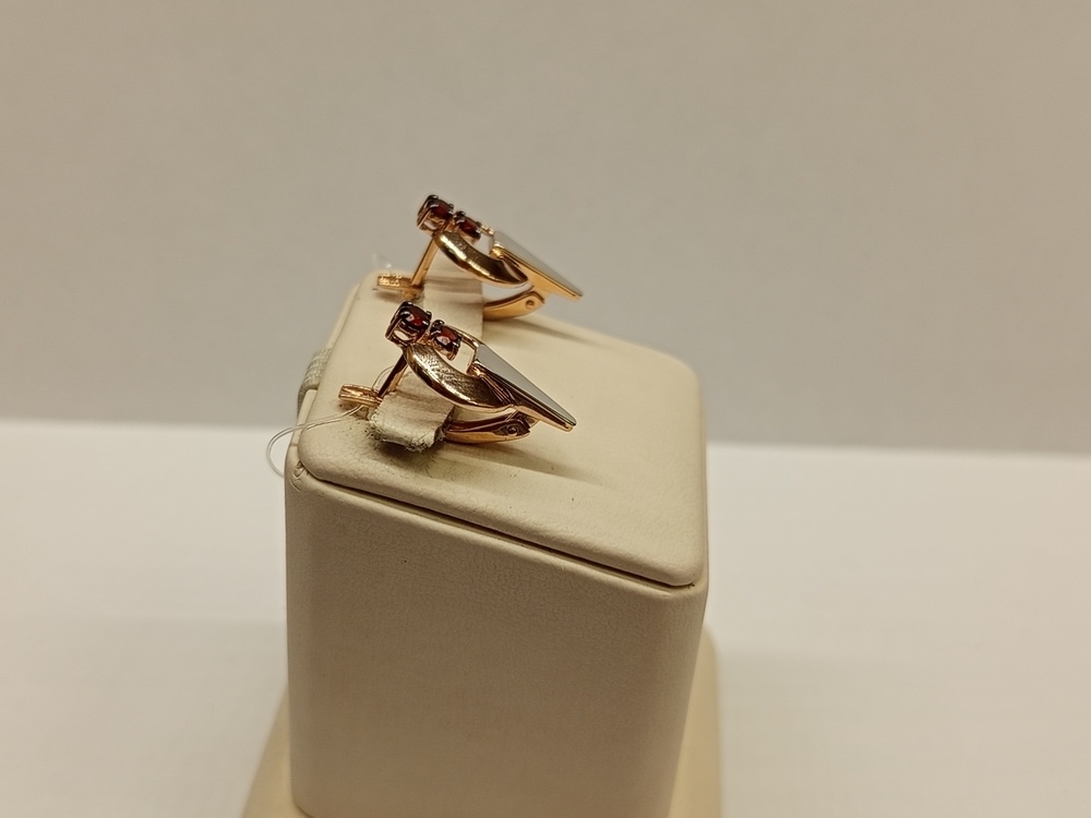 СЕРЬГИ ГРАНАТ (Au 585)