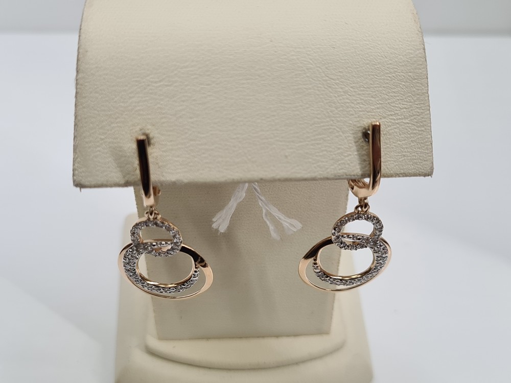 СКМИ585 СЕРЬГИ С КАМНЯМИ (Au 585)