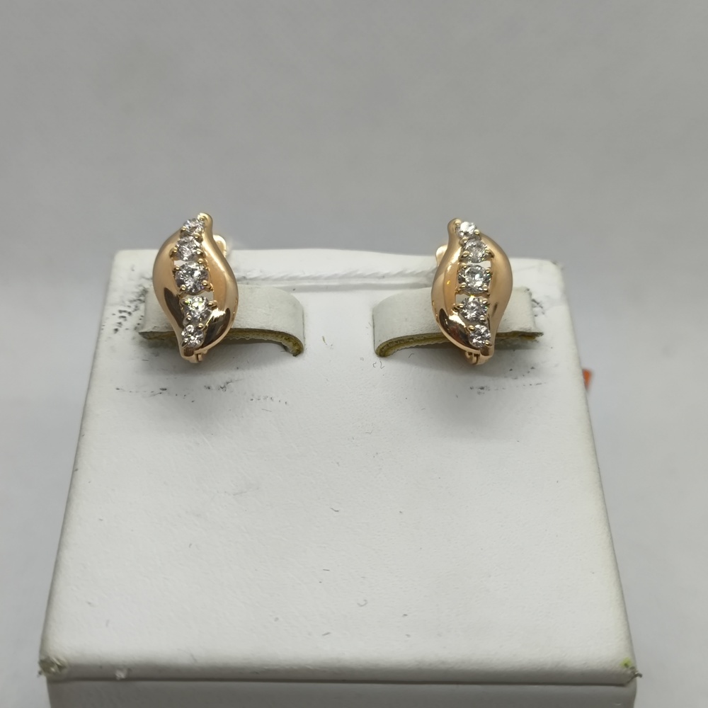 СКМИ585 СЕРЬГИ С КАМНЯМИ (Au 585)