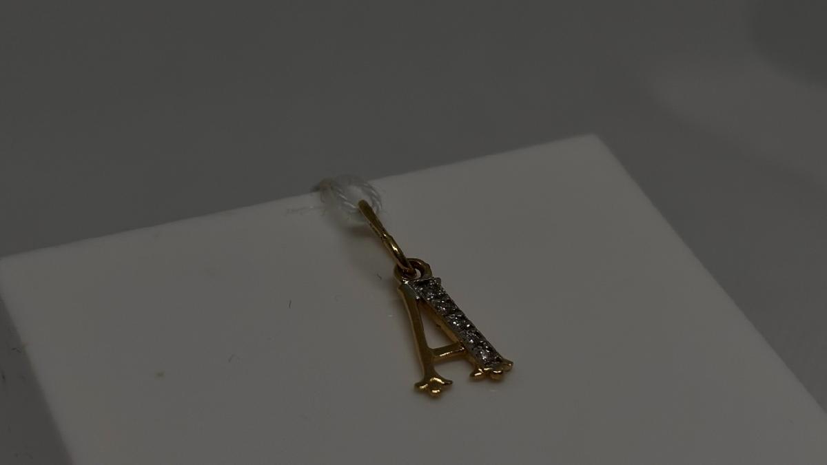 ПОДВЕСКА БУКВА А Au 585