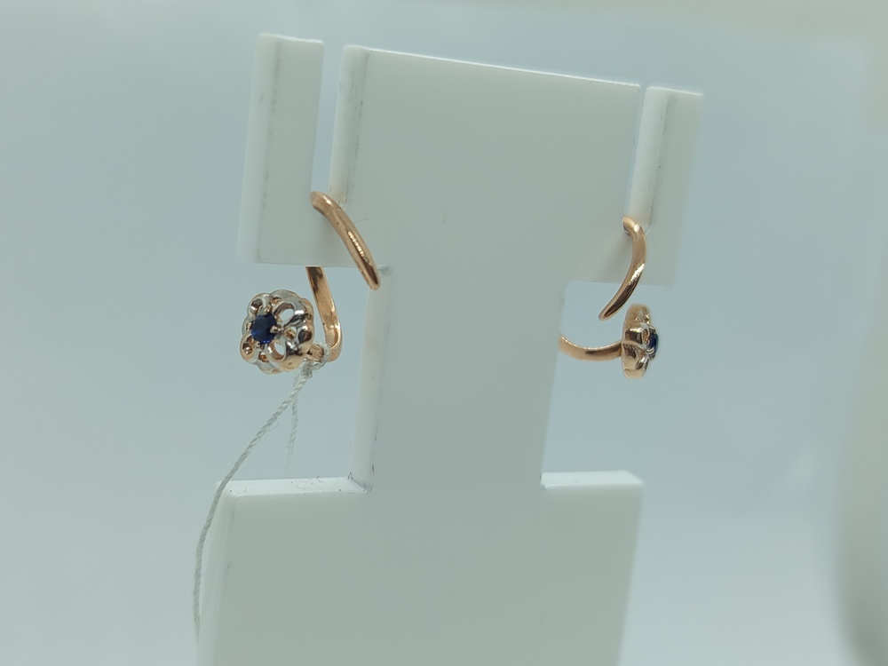 СЕРЬГИ С КАМНЕМ (Au 585)