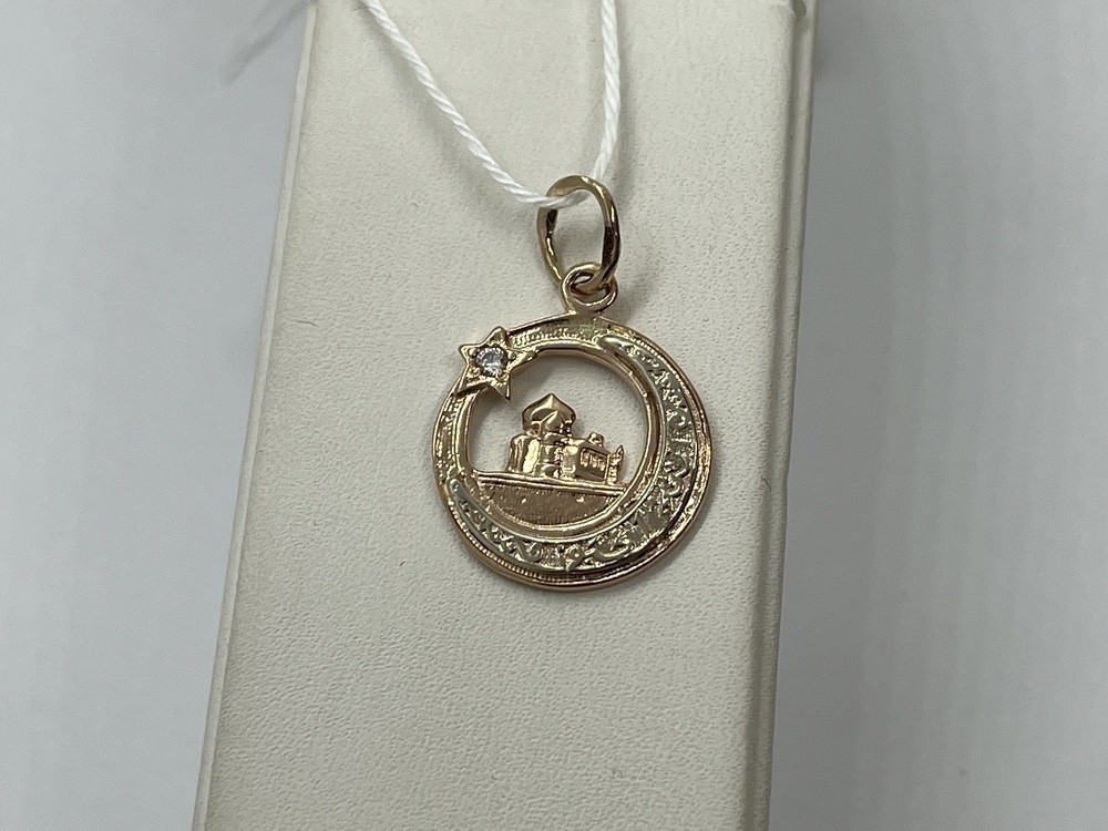 ПОДВЕСКА МЕЧЕТЬ С КАМНЕМ (Au 585)