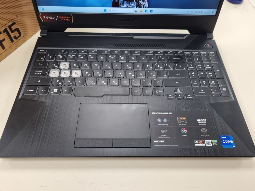 Ноутбук ASUS; Core i7-11800H, GeForce RTX 3050, 16 Гб, 512 GB, Нет