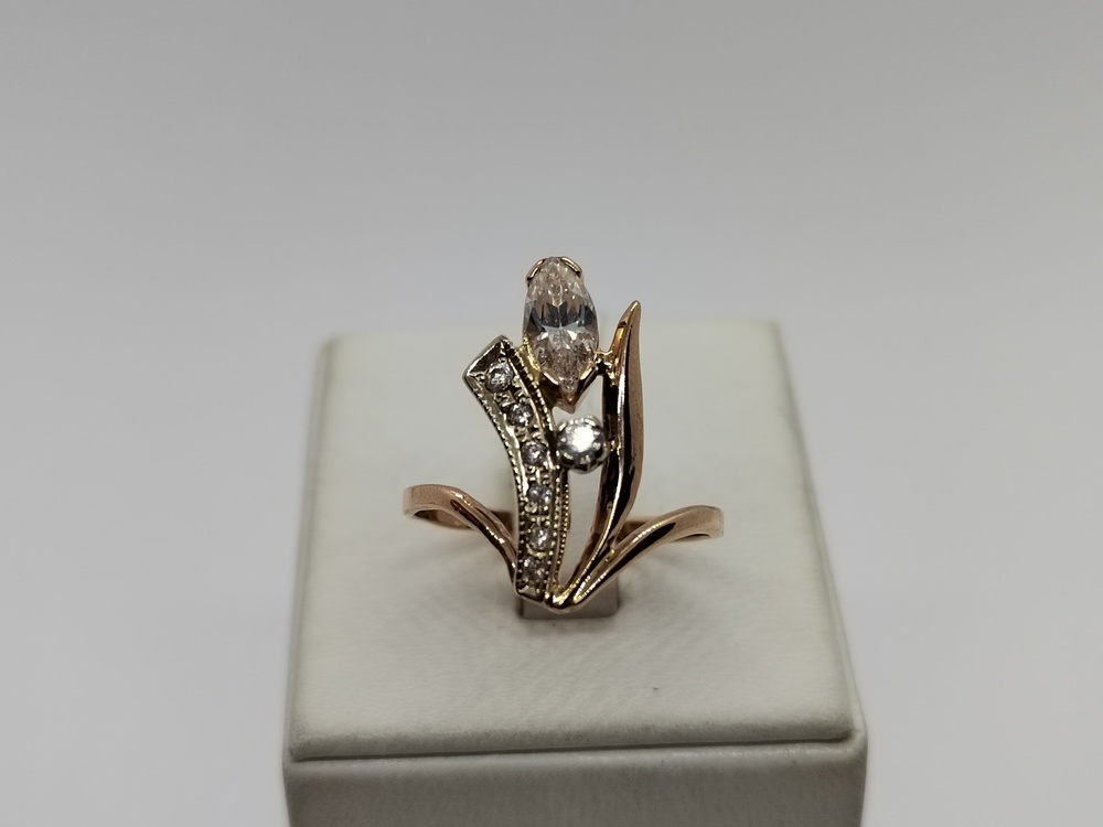 КОЛКМИ585 КОЛЬЦО С КАМНЯМИ (Au 585)