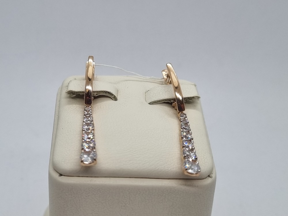 СКМИ585 СЕРЬГИ С КАМНЯМИ (Au 585)