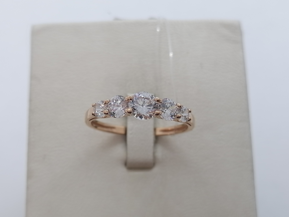 КОЛЬЦО С КАМНЯМИ (Au 585)