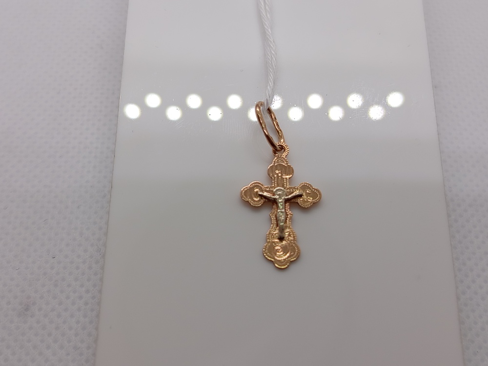 ПОДКБК585 ПОДВЕСКА КРЕСТ БЕЗ КАМНЯ (Au 585)