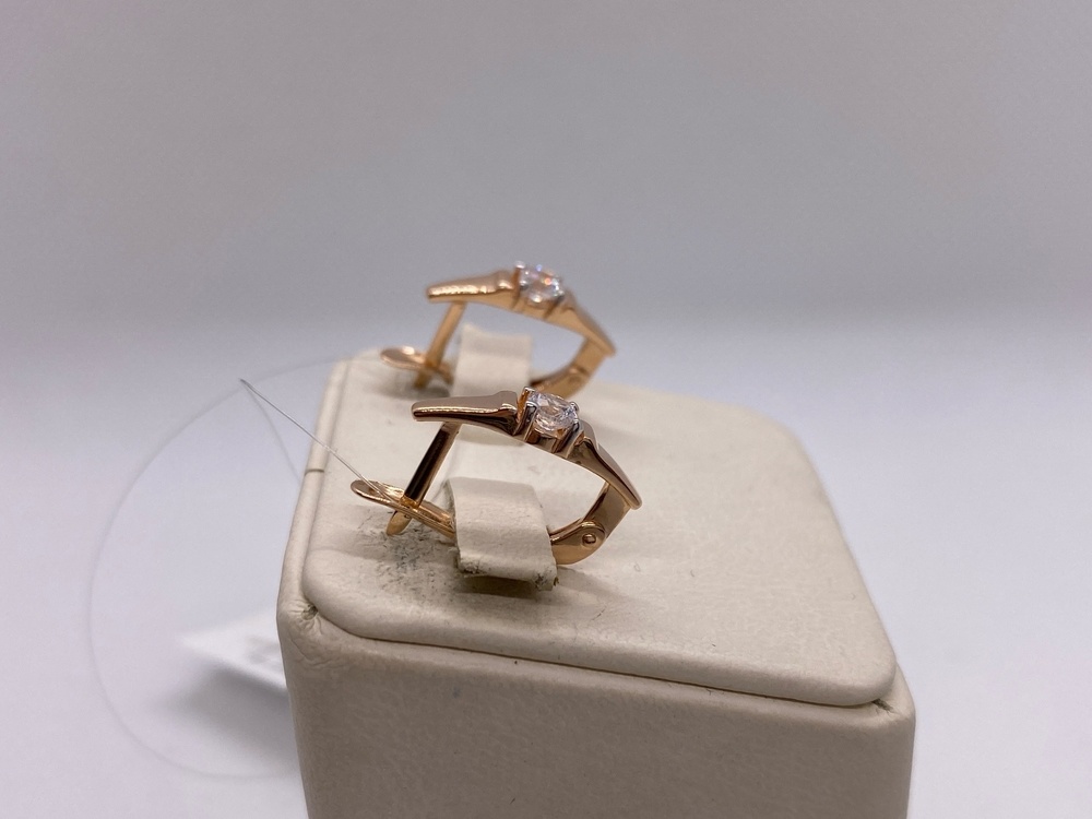 СЕРЬГИ С КАМНЕМ (Au 585)