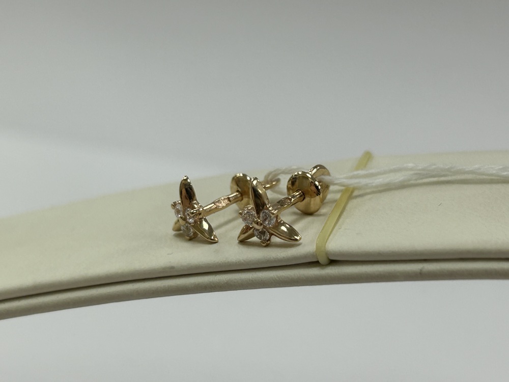 СПУС585 СЕРЬГИ ПУСЕТЫ (Au 585)