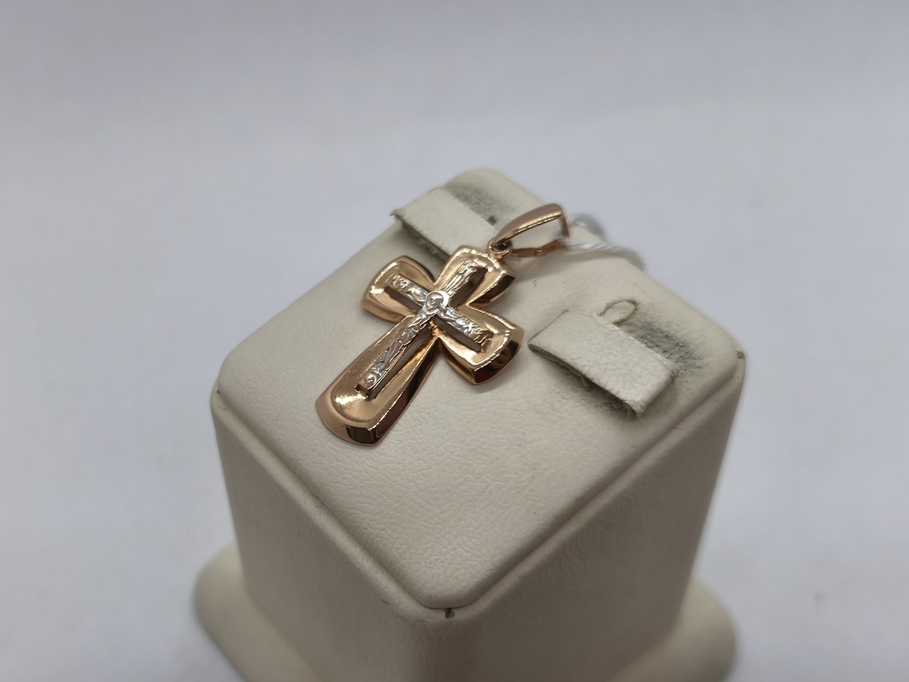 ПОДВЕСКА КРЕСТ БЕЗ КАМНЯ (Au 585)